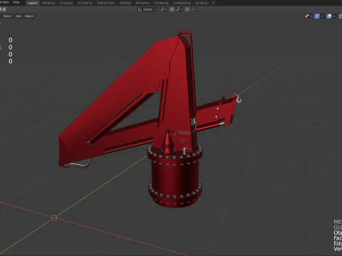 Ship crane 3D Model