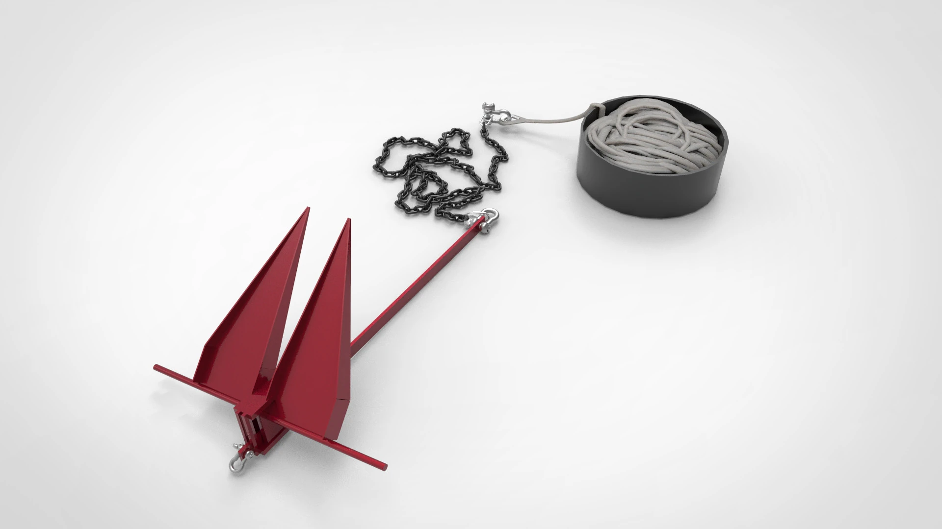 Equipamento para barco &acirc;ncora Modelo 3D .c4d .max .obj .3ds .fbx .stl .blend 