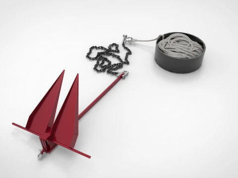 Attrezzatura per l'ancoraggio della barca Modello 3D