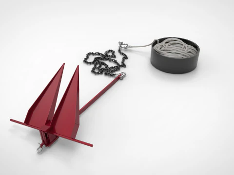 Equipamento para barco &acirc;ncora Modelo 3D