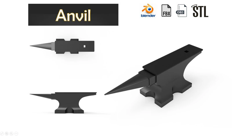 Anvil 3D Model .c4d .max .obj .3ds .fbx .stl .blend 