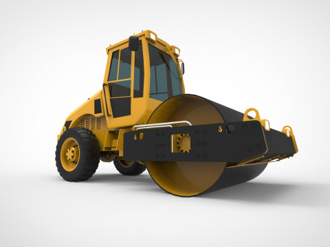 Asphalt roller Modelo 3D