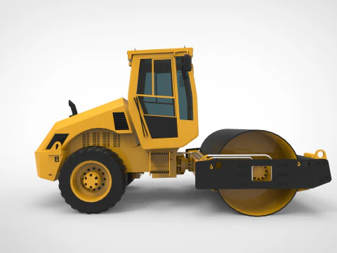 Asphalt roller 3D Model