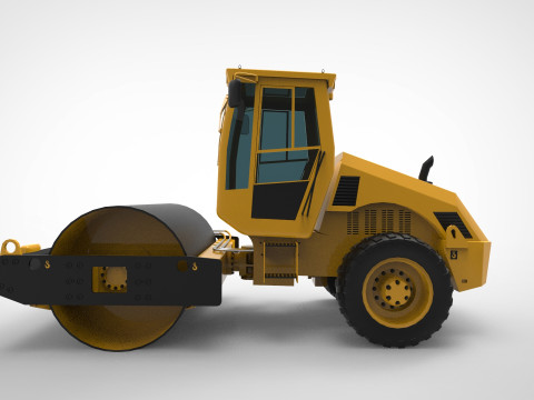 Asphalt roller Modelo 3D