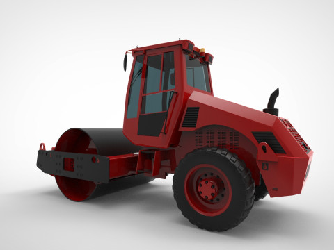 Asphalt roller 3D Model