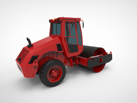 Asphalt roller 3D Model