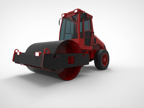 Asphalt roller 3D Model