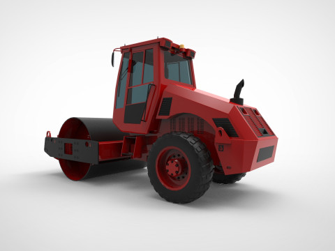 Asphalt roller 3D Model