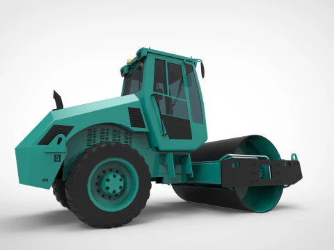 Asphalt roller 3D Model
