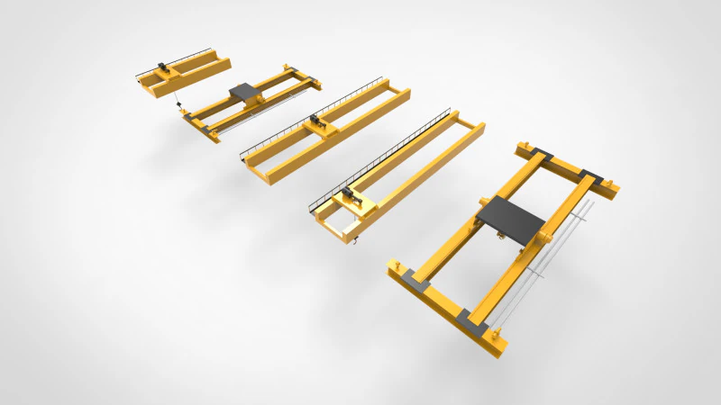 Overhead crane 3D Model .c4d .max .obj .3ds .fbx .stl .blend