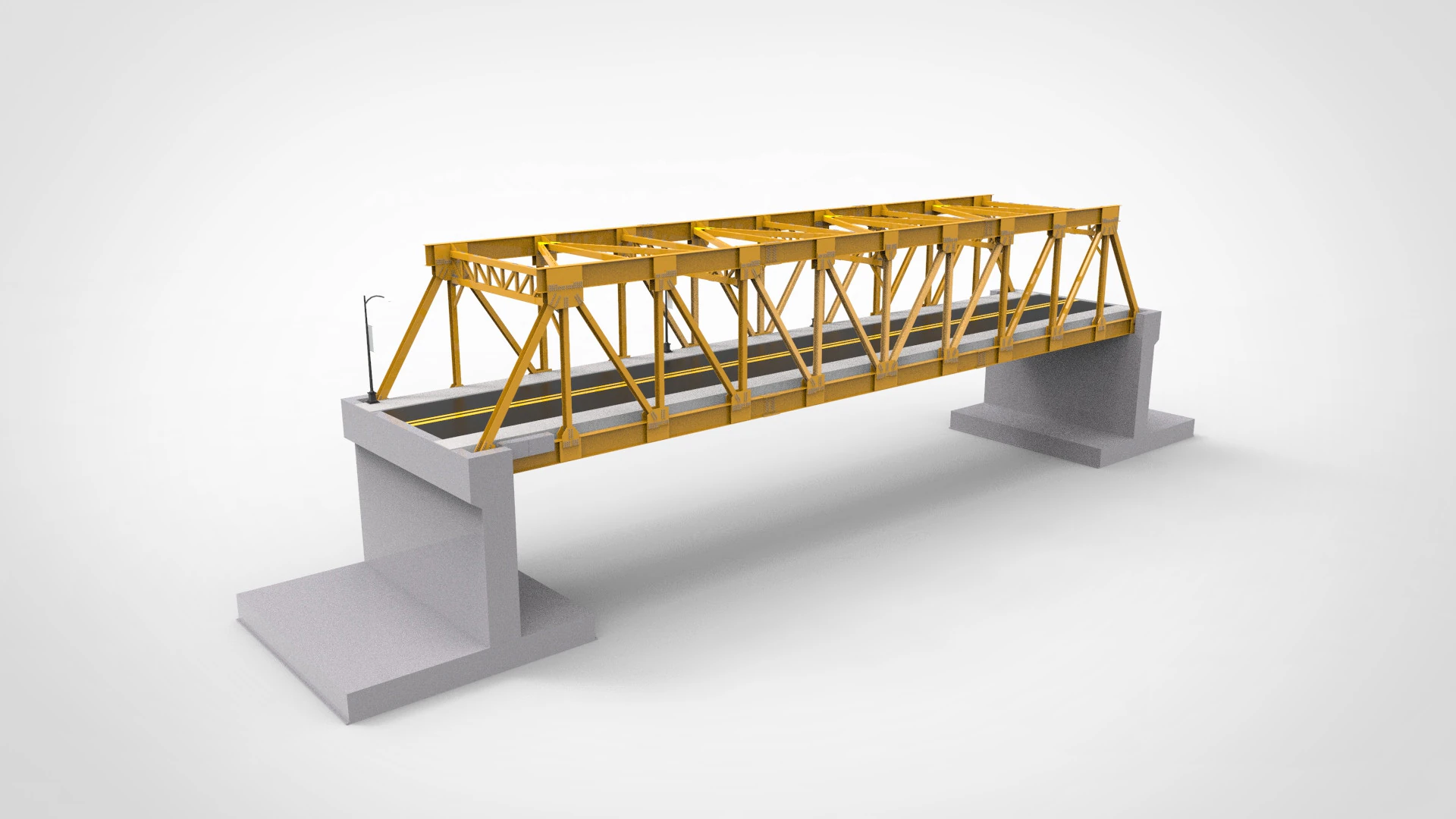 Constru&ccedil;&atilde;o de estradas na Bridge Street Modelo 3D .c4d .max .obj .3ds .fbx .stl .blend 