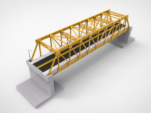 Bridge Street Road Construction 3D Model