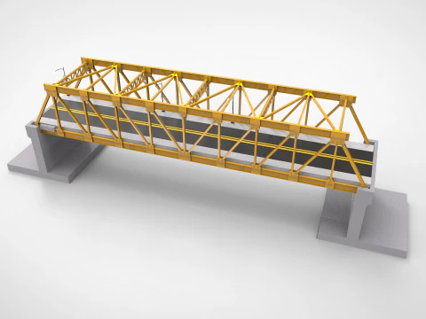 Constru&ccedil;&atilde;o de estradas na Bridge Street Modelo 3D