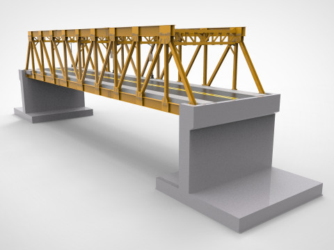 Bridge Street Road Construction 3D Model