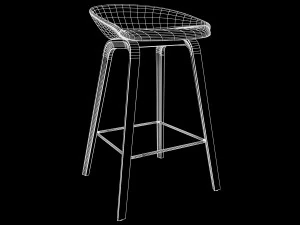aas33 barstool hay 3D Model