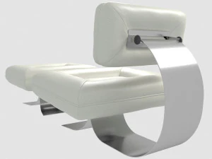aran lounge chair and ottoman by oscar niemeyer 3D Model