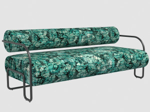ardent sofa black powder by kelly wearstler max fbx obj 3D Model