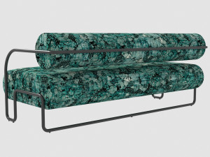 ardent sofa black powder by kelly wearstler max fbx obj 3D Модель