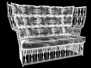 calyx outdoor sofa by kenneth cobonpue kezu max fbx obj Modelo 3D