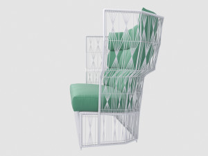 calyx outdoor sofa by kenneth cobonpue kezu max fbx obj Modelo 3D
