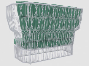 calyx outdoor sofa by kenneth cobonpue kezu max fbx obj Modelo 3D