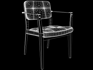 capo dining chair neri hu max fbx obj Modelo 3D