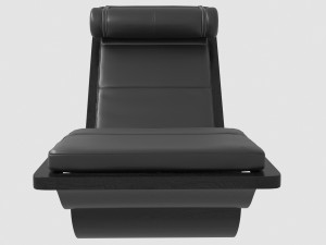 chaise longue rio black leather oscar niemeyer max fbx obj 3D Model