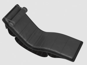 chaise longue rio black leather oscar niemeyer max fbx obj 3D Model