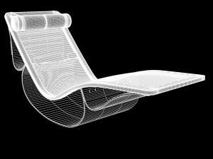 chaise longue rio oscar niemeyer max fbx obj Model 3D