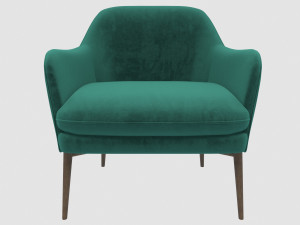 charmy armchair velvet green pols potten max fbx obj 3D Modell