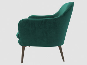 charmy armchair velvet green pols potten max fbx obj 3D Modell