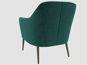 charmy armchair velvet green pols potten max fbx obj 3D Modell