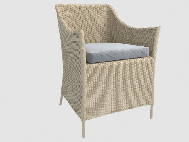 christian de jaba outdoor wicker armchair max obj Model 3D .c4d .max .obj .3ds .fbx .stl .blend 