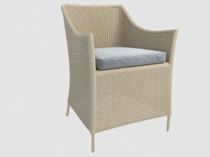 christian de jaba dış mekan hasır koltuk max obj 3D Model