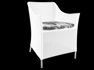 christian de jaba outdoor wicker armchair max obj Model 3D