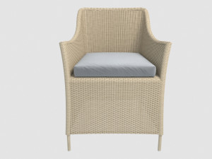 christian de jaba outdoor wicker armchair max obj Model 3D