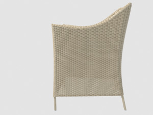 christian de jaba outdoor wicker armchair max obj Model 3D