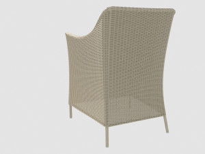 christian de jaba outdoor wicker armchair max obj Model 3D