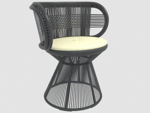 cirql armchair central leg by dedon max fbx obj 3D Model