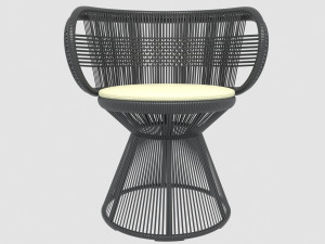 cirql armchair central leg by dedon max fbx obj Model 3D