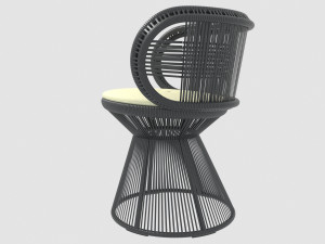 cirql armchair central leg by dedon max fbx obj Model 3D