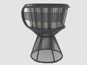cirql armchair central leg by dedon max fbx obj Model 3D