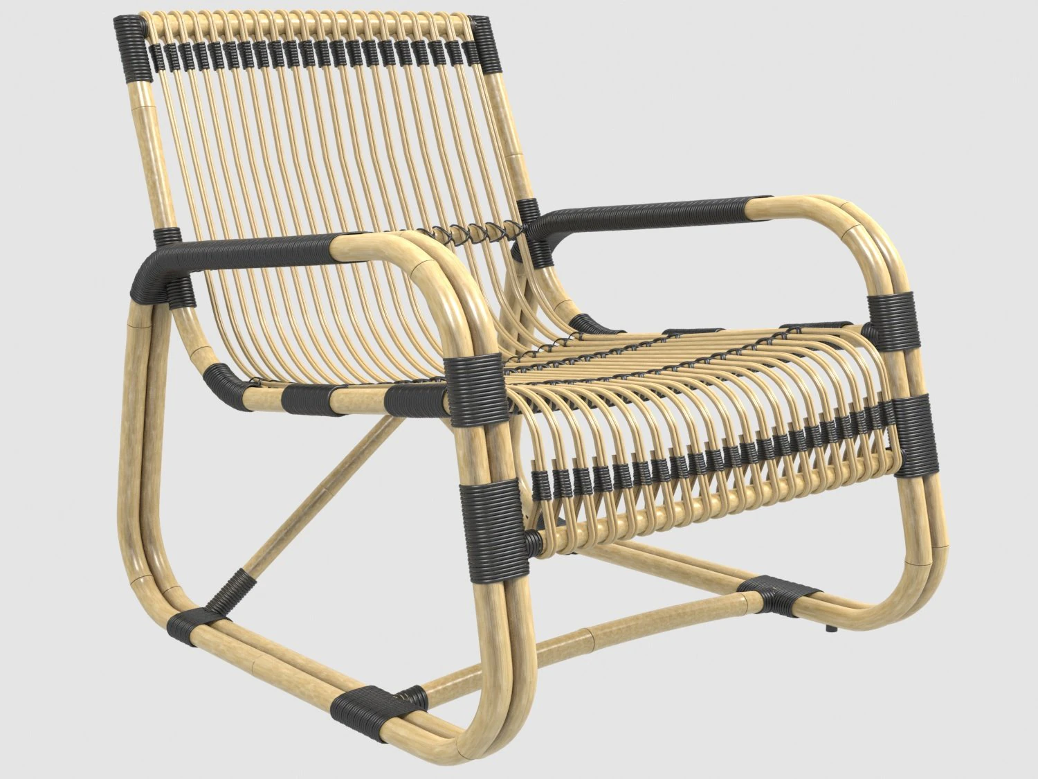 curve lounge chair by cane-line max fbx obj 3D Model .c4d .max .obj .3ds .fbx .stl .blend 