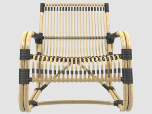 curve lounge chair by cane-line max fbx obj 3D Model