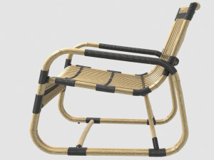 curve lounge chair by cane-line max fbx obj 3D Model