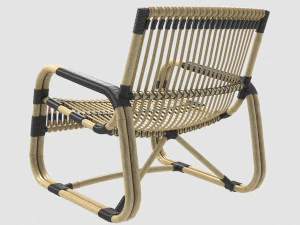 curve lounge chair by cane-line max fbx obj 3D Model