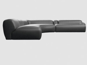 vincenzo de cotiis dc0706 sofa black leather 3D Model