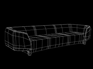 vincenzo de cotiis dc1626b sofa gold leg 3D Model