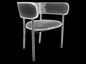 font regular armchair mobel copenhagen by studio david thulstrup Model 3D
