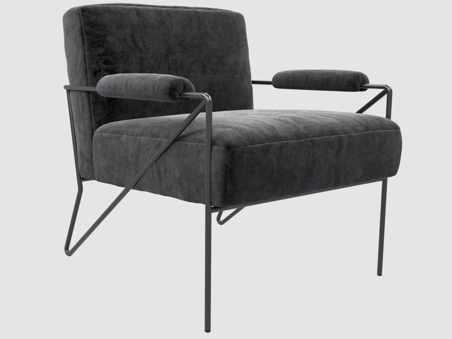 emmett lounge chair mink shearling kelly wearstler 3D Model .c4d .max .obj .3ds .fbx .stl .blend 